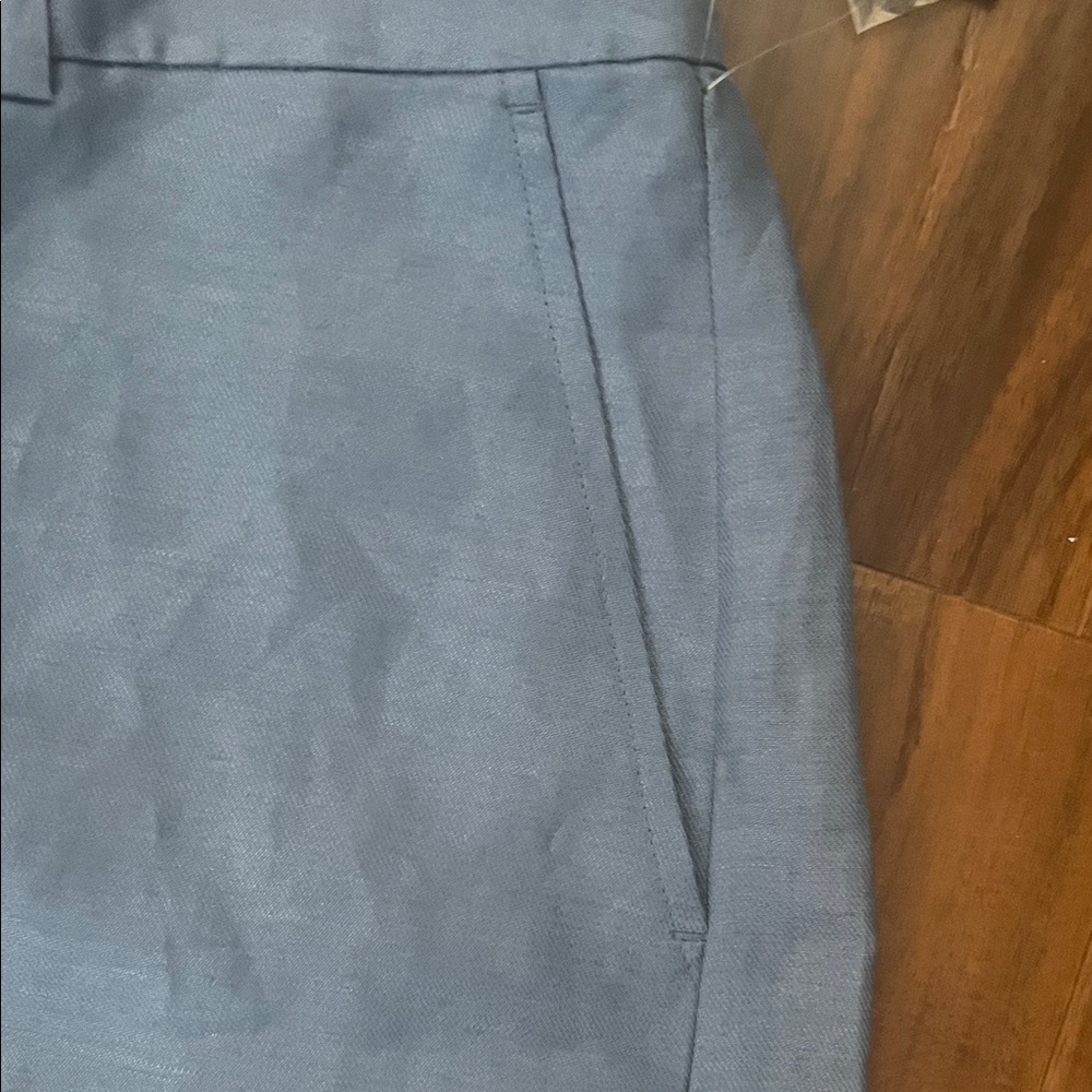 New Lauren Ralph Lauren Slate Blue Tailored Women's Shorts size 6 viscose+linen - Picture 5 of 10